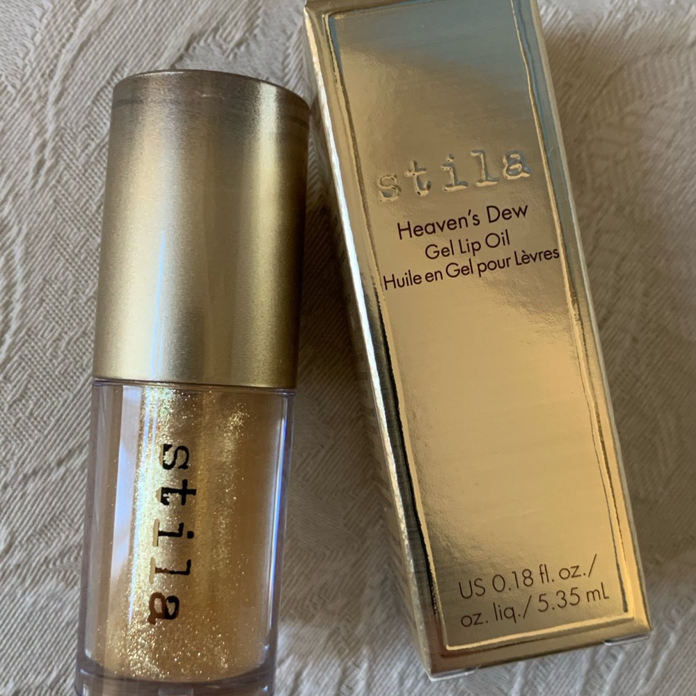Stila Heavens Dew Lip Oil Shimmering Gold LipGloss in Stardust BNIB - Picture 1 of 14